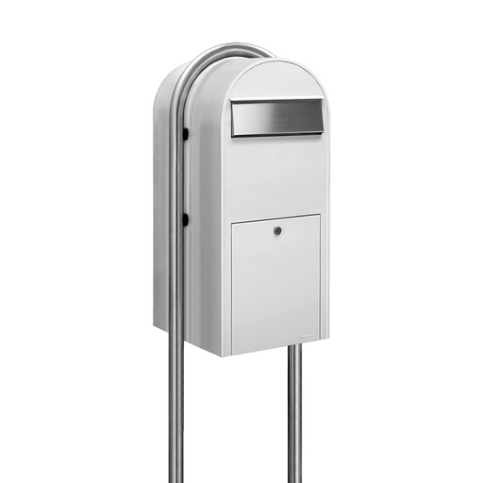 Bobi Jumbo Front Access Package Mailbox and Round Post Combo - Multiple Color Options