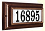Edgewood Standard Lighted Address Plaque with Black Vinyl Numbers - Antique Copper Frame