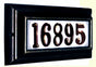 Edgewood Standard Lighted Address Plaque with Black Vinyl Numbers - Black Frame