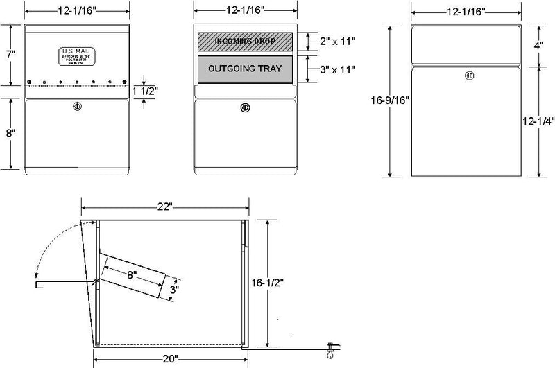 Standard Rear Access Letter Locker