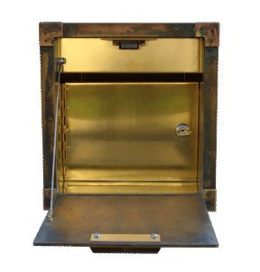 Streetscape Gateway Brass Recessed Locking Mailbox