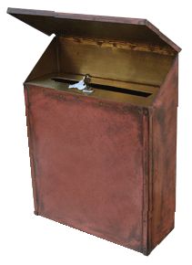 Streetscape Manhattan Brass Wall Mount Locking Mailbox