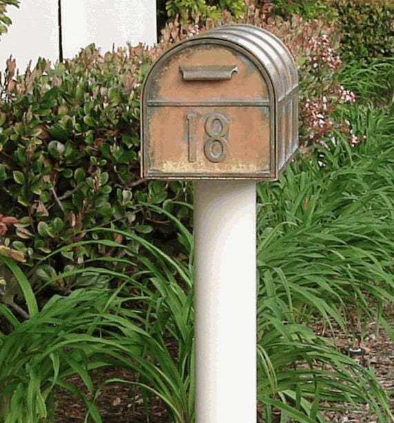 Streetscape Standard Mailbox Post & Westchester Brass Mailbox (flag included)