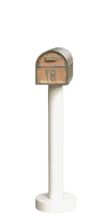Streetscape Standard Mailbox Post & Westchester Brass Mailbox (flag included)