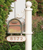 Streetscape Newport Mailbox Post & Westchester Brass Mailbox (flag included)
