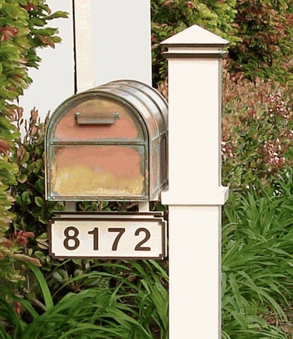 Streetscape Craftsman Mailbox Post & Westchester Brass Mailbox (flag included)