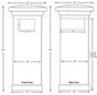 Manchester Security Locking Stucco Column Mailbox with Scroll Emblem - Stucco Column Included (Choose Colors)