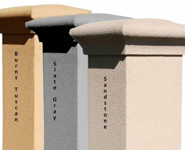 Manchester Security Locking Column Mount Mailbox with Decorative Cross Emblem (Stucco Column Not Included)