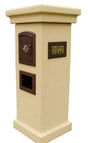 Manchester Non-Locking Column Mount Mailbox with Agave Emblem