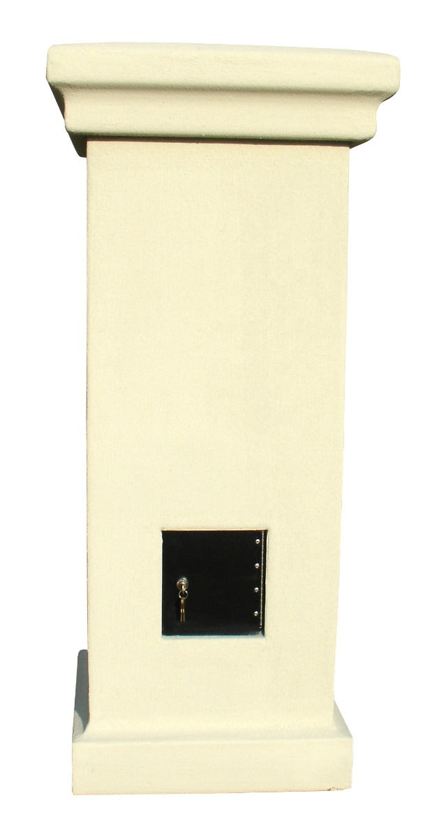 Manchester Security Locking Stucco Column Mailbox with Plain Door - Stucco Column Included (Choose Colors)