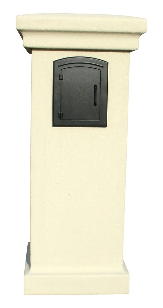 Manchester Security Locking Column Mount Mailbox with Decorative Oak Tree Emblem (Stucco Column Not Included)