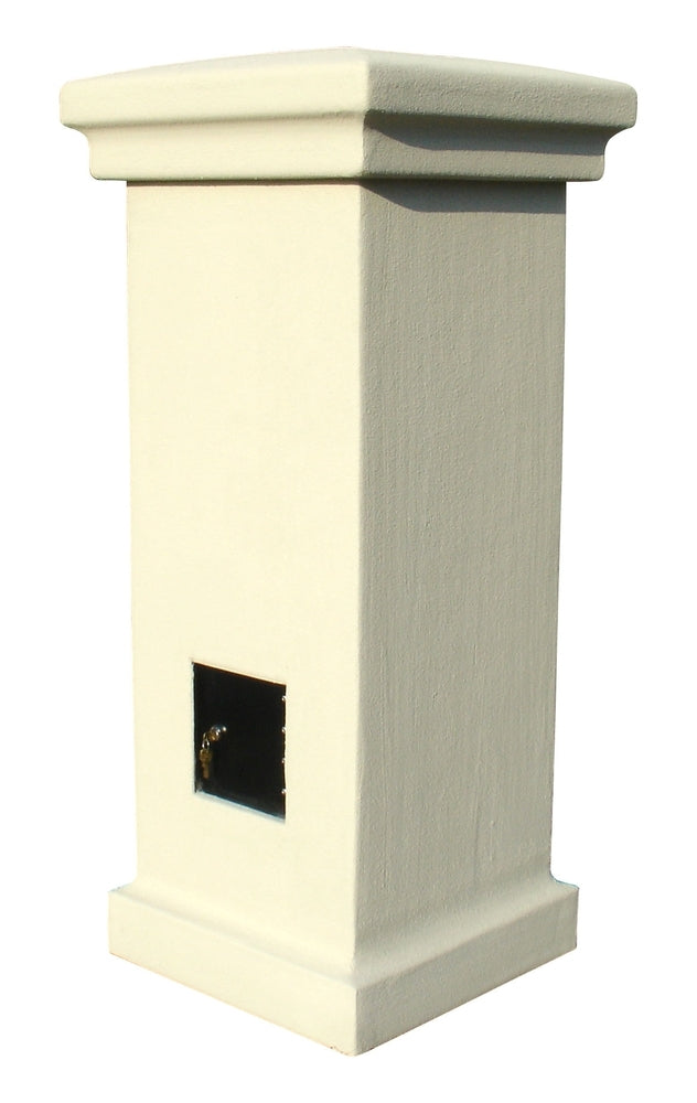 Manchester Security Locking Column Mount Mailbox with Plain Door (Stucco Column Not Included)