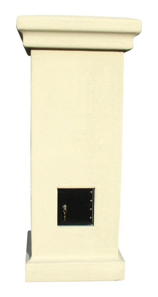 Manchester Security Locking Column Mount Mailbox with Decorative Cross Emblem (Stucco Column Not Included)