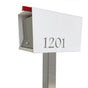 The Original UptownBox in Arctic White - Modern Post Mounted Mailbox