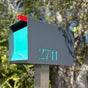 The Original UptownBox in Designer Gray - Modern Post Mounted Mailbox