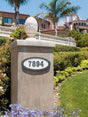 Housemark Large Oval Address Plaques with Trim Color