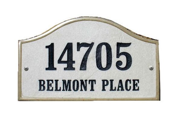 Verona Serpentine (15" x 9-1/2") Crushed Stone Address Plaque