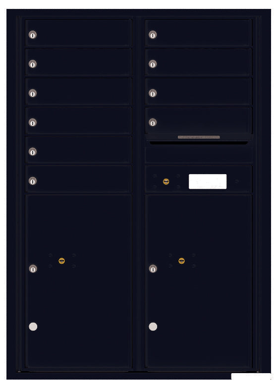 Florence 4C Horizontal Mailbox - 10 Doors, 2 Parcel Lockers - 12 Doors High Private Access