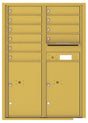 Florence 4C Horizontal Mailbox - 10 Doors, 2 Parcel Lockers - 12 Doors High Private Access