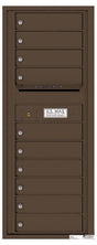 Versatile Front Loading Commercial Mailbox with 10 Tenant Doors and Outgoing Mail Slot - Single Column-Antique Bronze (AB)