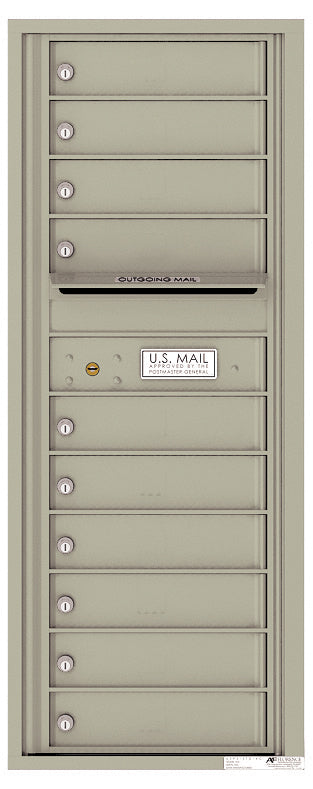 Florence 4C Horizontal Mailbox - 10 Doors - 12 Doors High Private Access