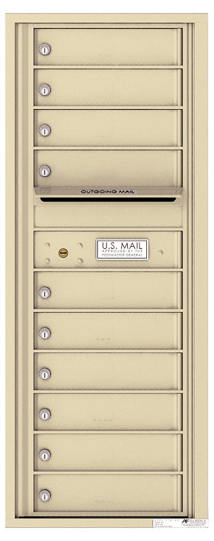 Florence 4C Horizontal Mailbox - 10 Doors - 12 Doors High Private Access