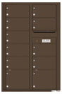 Versatile Front Loading Commercial Mailbox with 11 Tenant Compartments and Outgoing Mail Slot - Double Column-Antique Bronze (AB)