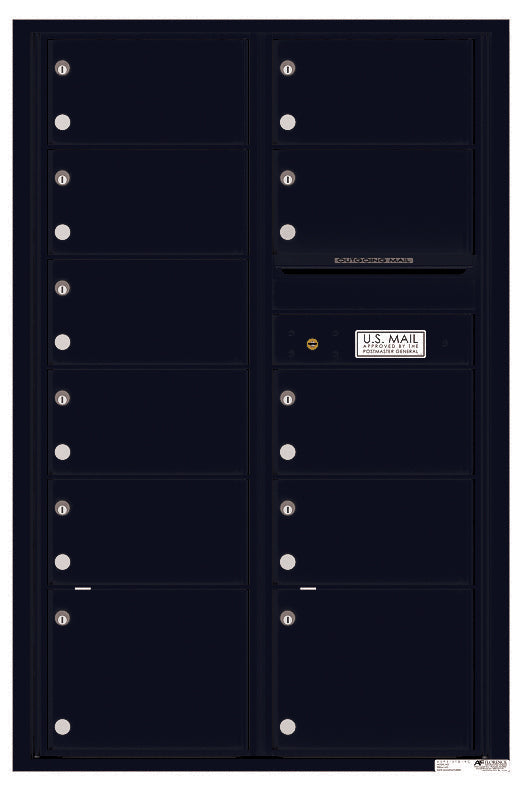 Florence 4C Horizontal Mailbox - 11 Doors - 13 Doors High - Double Column Private Access