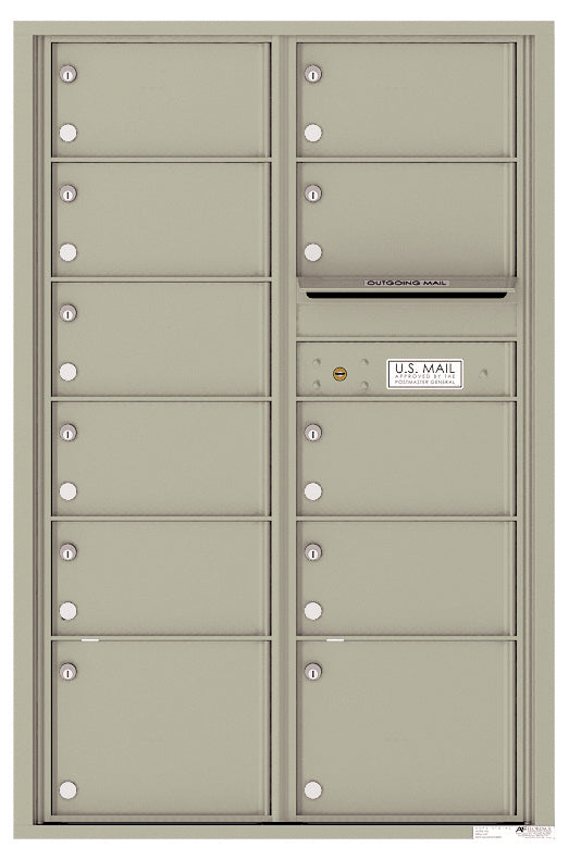 Florence 4C Horizontal Mailbox - 11 Doors - 13 Doors High - Double Column Private Access