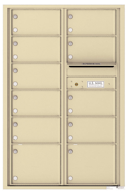 Florence 4C Horizontal Mailbox - 11 Doors - 13 Doors High - Double Column Private Access
