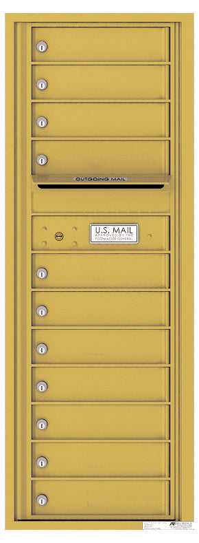 Florence 4C Horizontal Mailbox - 11 Doors - 13 Doors High - Single Column Private Access