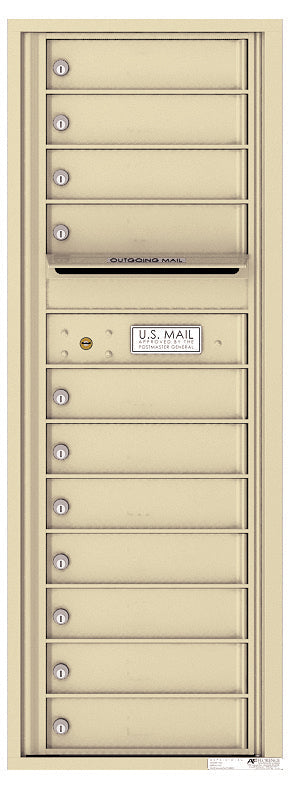 Florence 4C Horizontal Mailbox - 11 Doors - 13 Doors High - Single Column Private Access