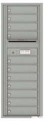 Versatile Front Loading Commercial Mailbox with 11 Tenant Compartments and Outgoing Mail Slot - Single Column-Silver Speck (SS)