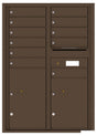 Versatile Front Loading Commercial Mailbox with 11 Tenant Doors and 2 Parcel Lockers - Double Column-Antique Bronze (AB)