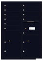 Florence 4C Horizontal Mailbox - 11 Doors, 2 Parcel Lockers - 12 Doors High Private Access