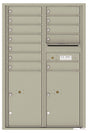 Florence 4C Horizontal Mailbox - 12 Doors, 2 Parcel Lockers - 13 Doors High Private Access