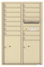 Florence 4C Horizontal Mailbox - 13 Doors, 2 Parcel Lockers - 13 Doors High USPS Access