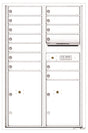 Florence 4C Horizontal Mailbox - 13 Doors, 2 Parcel Lockers - 13 Doors High USPS Access