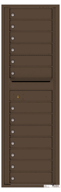 Versatile Front Loading Commercial Mailbox with 13 Tenant Doors-Antique Bronze (AB)