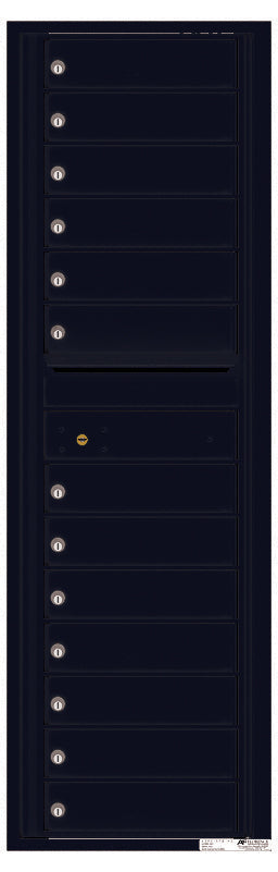 Florence 4C Horizontal Mailbox - 13 Doors - 15 Doors High - Single Column Private Access