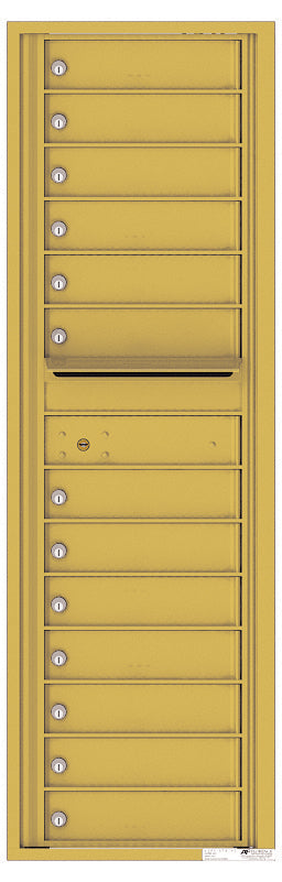 Florence 4C Horizontal Mailbox - 13 Doors - 15 Doors High - Single Column Private Access