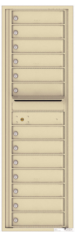 Florence 4C Horizontal Mailbox - 13 Doors - 15 Doors High - Single Column Private Access