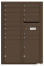 Versatile Front Loading Commercial Mailbox with 14 Tenant Compartments and 2 Parcel Lockers - Double Column-Antique Bronze (AB)