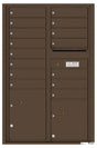 Versatile Front Loading Commercial Mailbox with 15 Tenant Compartments and 2 Parcel Lockers - Double Column-Antique Bronze (AB)