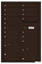 Florence 4C Horizontal Mailbox - 15 Doors, 2 Parcel Lockers - 13 Doors High Private Access