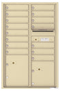 Florence 4C Horizontal Mailbox - 15 Doors, 2 Parcel Lockers - 13 Doors High USPS Access