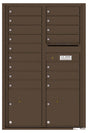 Versatile Front Loading Commercial Mailbox with 16 Tenant Compartments and 2 Parcel Lockers - Double Column-Antique Bronze (AB)