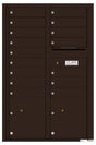 Florence 4C Horizontal Mailbox - 16 Doors, 2 Parcel Lockers - 13 Doors High USPS Access