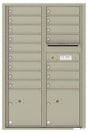 Florence 4C Horizontal Mailbox - 16 Doors, 2 Parcel Lockers - 13 Doors High Private Access