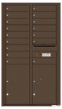 Versatile Front Loading Commercial Mailbox with 16 Tenant Doors and 2 Parcel Lockers-Antique Bronze (AB)
